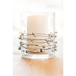 Perleguirlande slv glitter perle