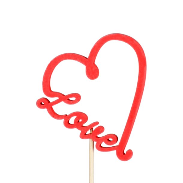 Hjerter med tekst Love p pind