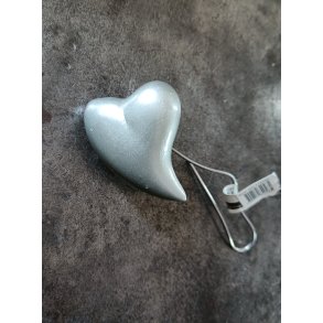 Keramik hjerter p� tr�d s�lv