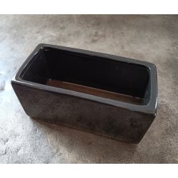 Rektangel urtepotte sort