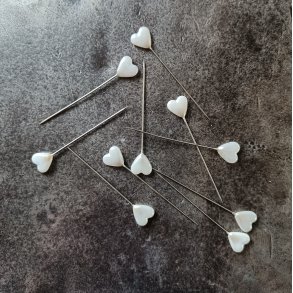 deko n�l hvid hjerte