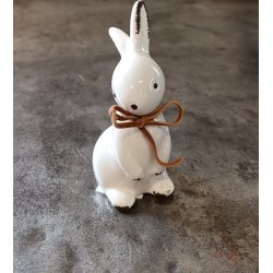 Hare keramik creme stor