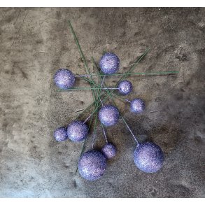 Glitter kugler purple
