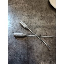 Lysholder p spyd antik slv