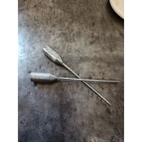 Lysholder p� spyd antik s�lv