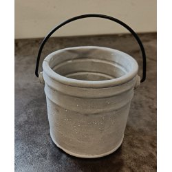 Beton urtepotte spand med hank lille