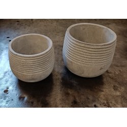 Rund beton skjuler m/ rille kant lille