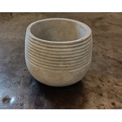 Rund beton skjuler m/ rille kant stor