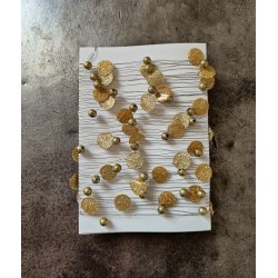 Perleguirlande guld glitter perle