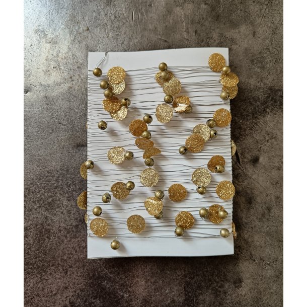 Perleguirlande guld glitter perle