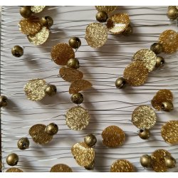 Perleguirlande guld glitter perle