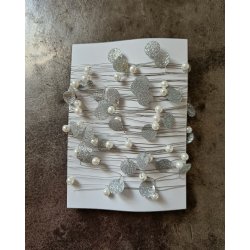 Perleguirlande slv glitter perle