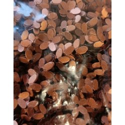 Pailletter blomster kobber