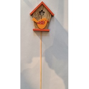 Fuglehus orange  p� pind