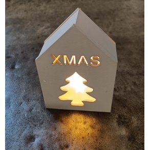 Hus med led juletr�