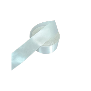 Satinb�nd hvid 40 mm