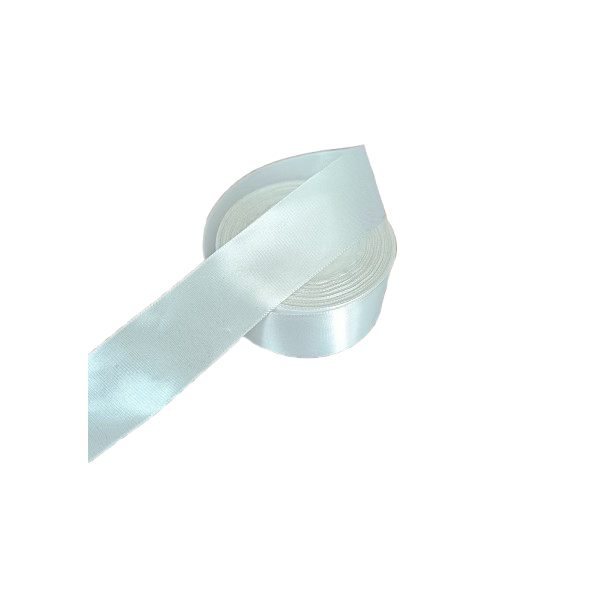 Satinbnd hvid 40 mm