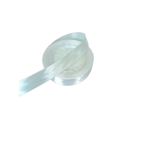 Satinb�nd hvid 20 mm