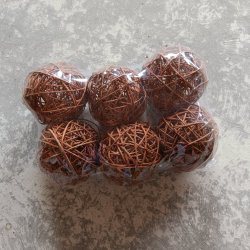 Rattan deko kugler