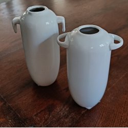 Hvide tvillinge vaser