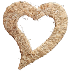 Buket holder natur hjerte halm