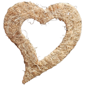Buket holder natur hjerte halm