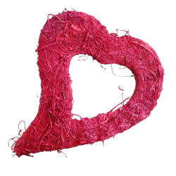 Buket holder rd hjerte halm