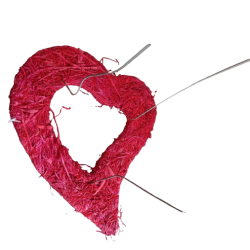 Buket holder rd hjerte halm