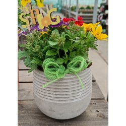 Rund beton skjuler m/ rille kant lille