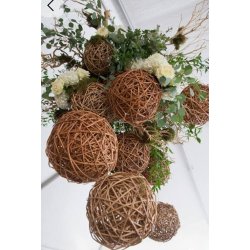 Rattan deko kugler
