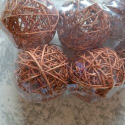 Rattan deko kugler