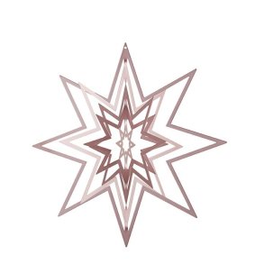 Stjerne 3 D rosengold