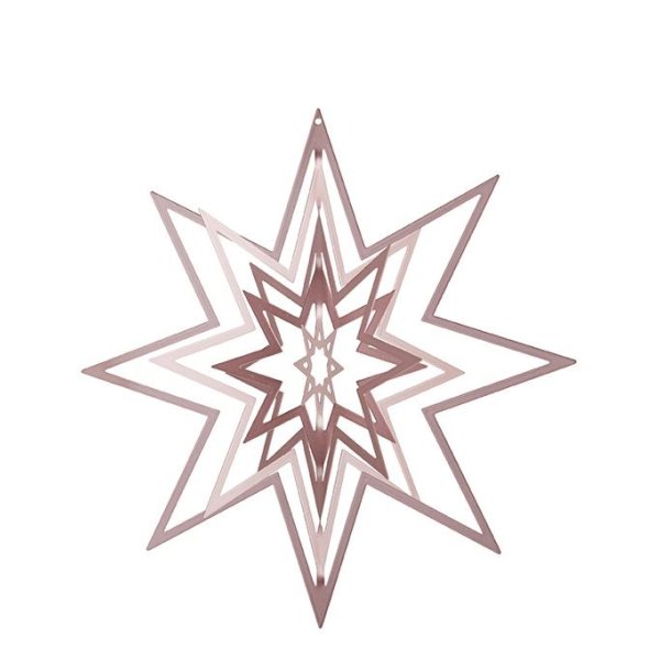 Stjerne 3 D rosengold