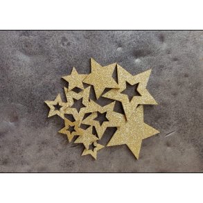 Stjerner guld glimmer