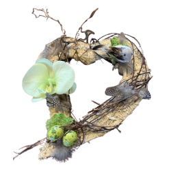 Buket holder natur hjerte halm