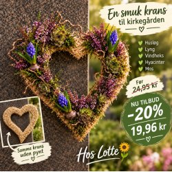 Buket holder natur hjerte halm