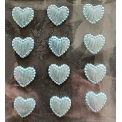 Hjerter m/ perlekant bl�