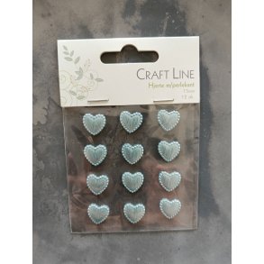 Hjerter m/ perlekant bl�