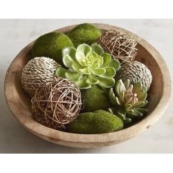 Rattan deko kugler