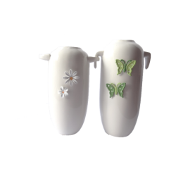 Hvide tvillinge vaser