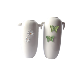 Hvide tvillinge vaser