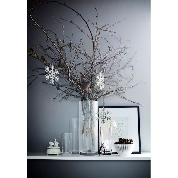 Hvid glimmer snefnug