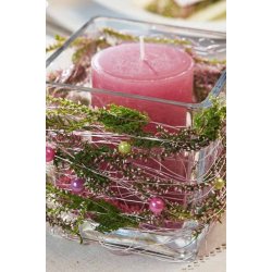 Perleguirlande slv glitter perle