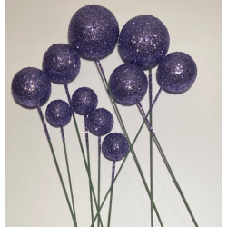 Glitter kugler purple