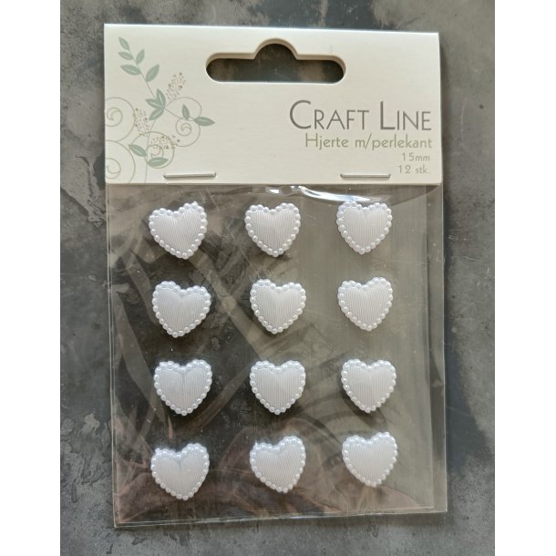 Hjerter plast hvid