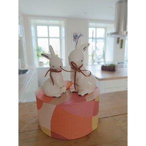 Hare keramik creme stor