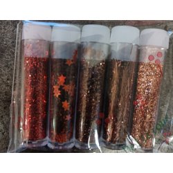 Glitter 5 ass. rr kobber-rd